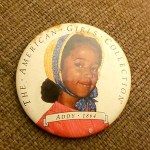 Collectible Vintage American Girl Addy Button